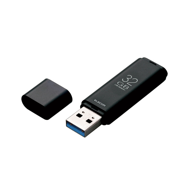 メモリー m' キャップ式USB3.1 Gen1メモリ（ブラック）32GB - MF-TKU3032GBK