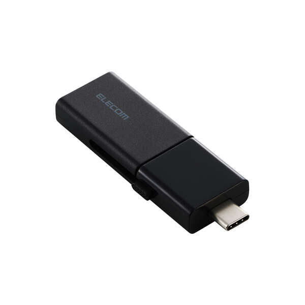 スライド式 USB 5Gbps Type-C(TM)/USB-A メモリ - MF-WSAU3128GBK