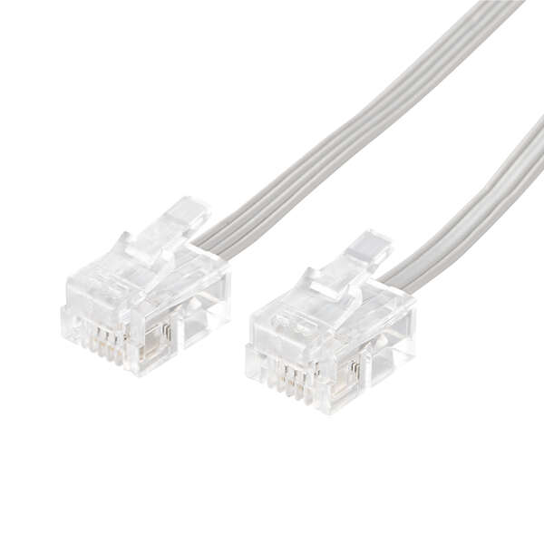 【一部予約販売中】 スリムモジュラケーブル(白) - MJ-20WH 電話機・FAX用アクセサリ