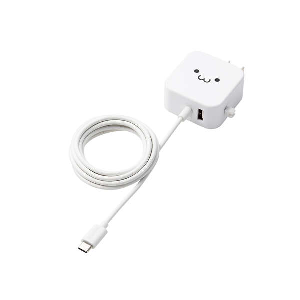 AC充電器(2.4A/Cケーブル一体型＋Aポート×1） - MPA-ACC22WF