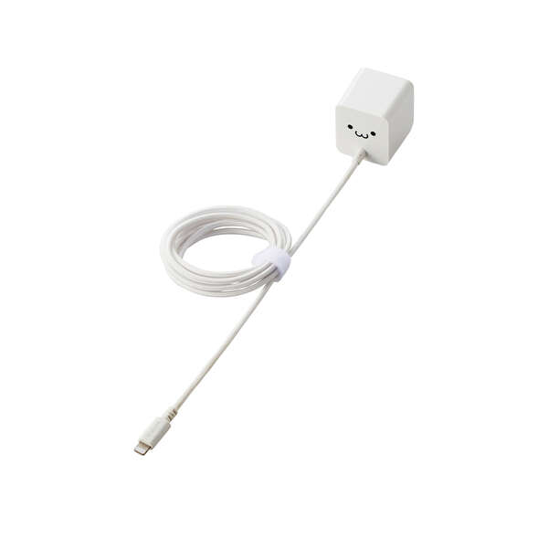 12W Lightningケーブル一体型AC充電器 - MPA-ACL07WF