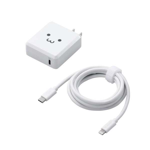 USB PD準拠 USB AC充電器 (USB PD18W/ケーブル付属) - MPA-ACLP01WF
