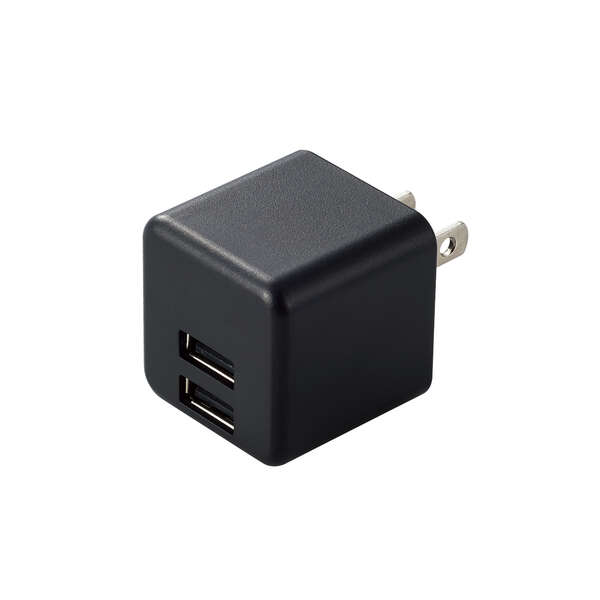 コンパクトAC充電器(2.4A/Aポート×2） MPA-ACU11BK