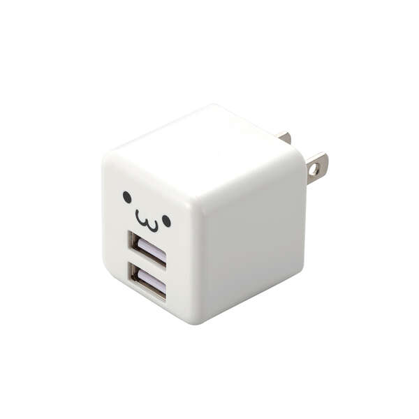 コンパクトAC充電器(2.4A/Aポート×2） - MPA-ACU11WF