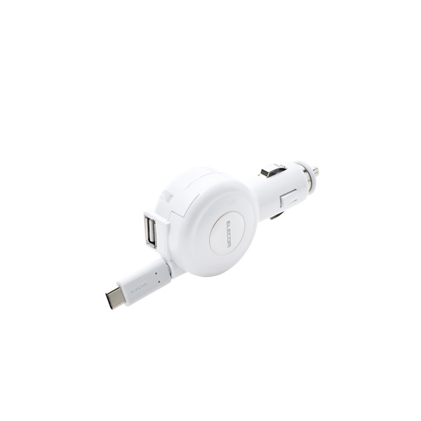 車載充電器(3A・巻取りType-C&USB) - MPA-CCC04WH 車載充電器(3A・巻取りType-C&USB) - MPA-CCC04WH