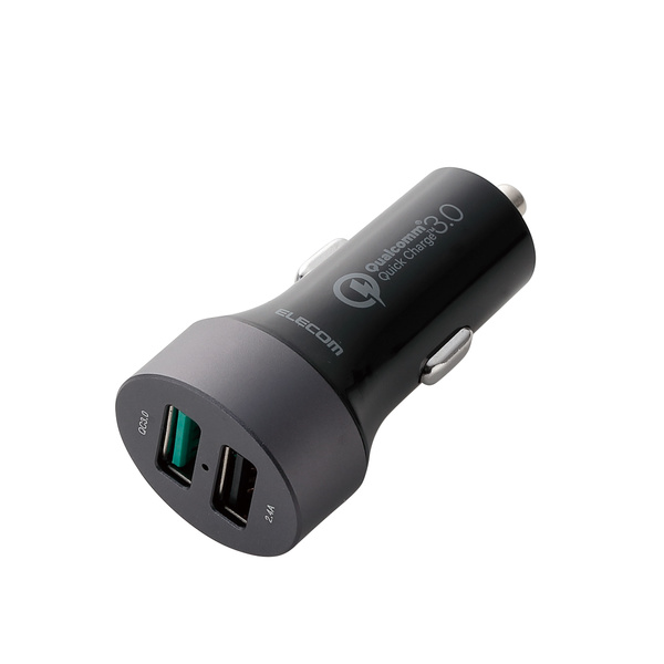 車載充電器(Quick Charge3.0・2ポート) - MPA-CCUQ02BK