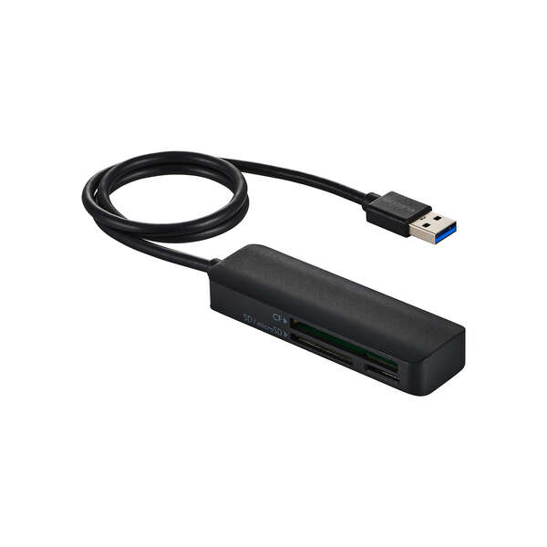 USB-Aケーブル付き メモリーカードリーダー - MR3-C30EBK