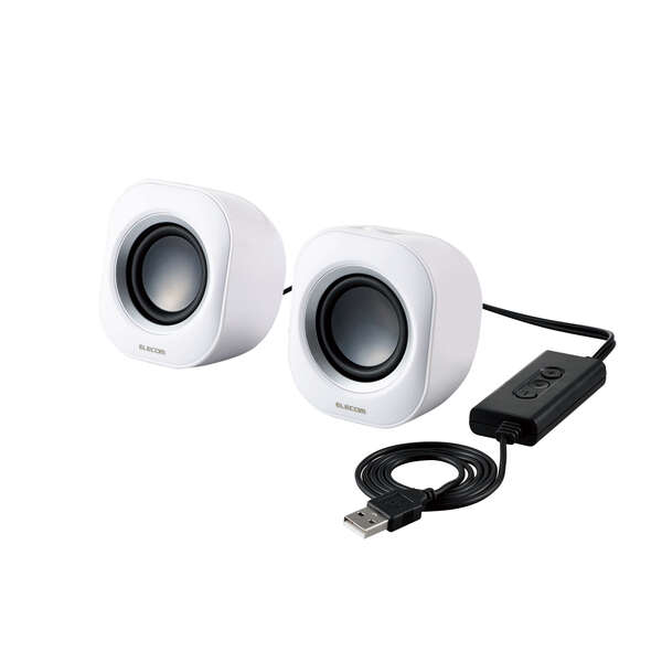 パソコン用2.0chスピーカー USBオーディオタイプ - MS-P08USB2WH