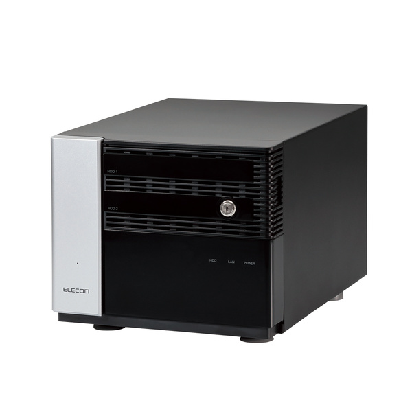 ★【動作品】エレコム NSR-MS4T2BLB相当 4TB NAS【送料無料】 2Bay 4TB Linuxネットワークアタッチドストレージ - NSR-MS4T2BLB