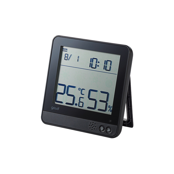 bp BP まる　針　時計系　湿度計　温度系　赤　黒　白　金　JUNK USA 木目調時計付きデジタル温湿度計 送料込み ＃flife