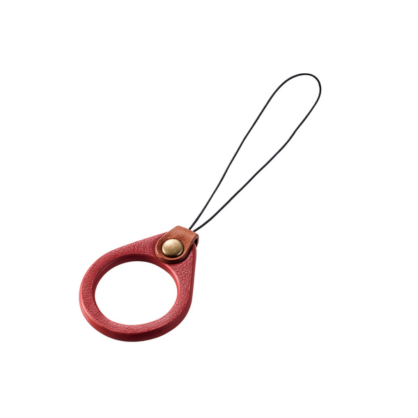 スマートフォン用フィンガーストラップ(ソフトレザー) - P-STF03RD