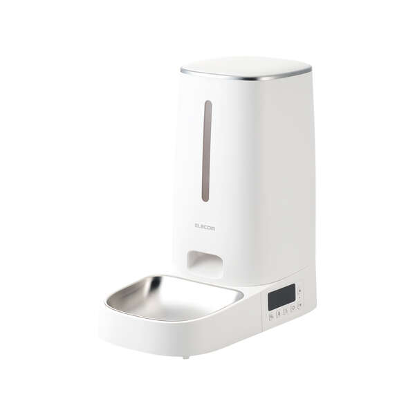 7/062603 エレコム 自動給餌器 PET-AF04WH ダブルボウル ELECOM 自動給餌器 猫 犬 2匹 自動 自動餌やり器 ペット 大容量