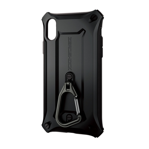 iPhone XR用ZEROSHOCK/カラビナ - PM-A18CZEROKBK