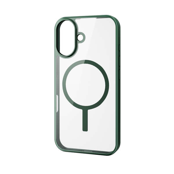ハイブリット浄　6袋+ケース付 iPhone 16 ハイブリッドケース フレームカラー MAGKEEP - PM