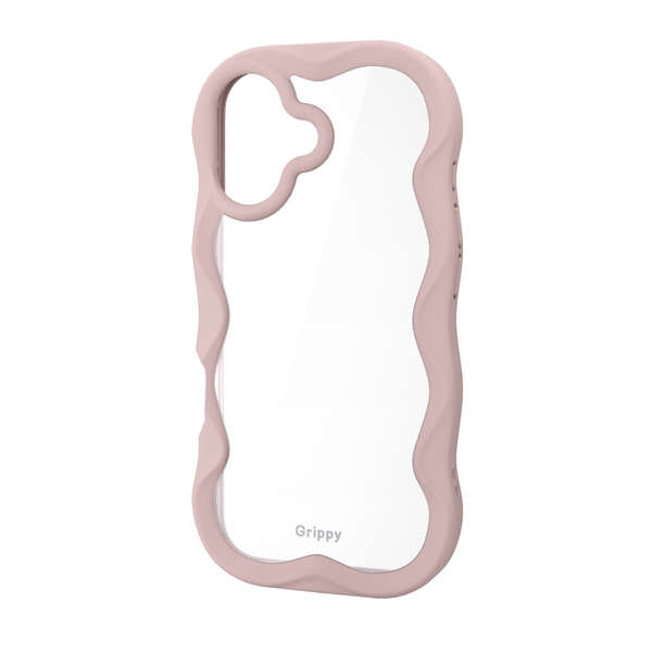 iPhone 17 Grippy ハイブリッドケース フレームカラー ウェーブ メタル