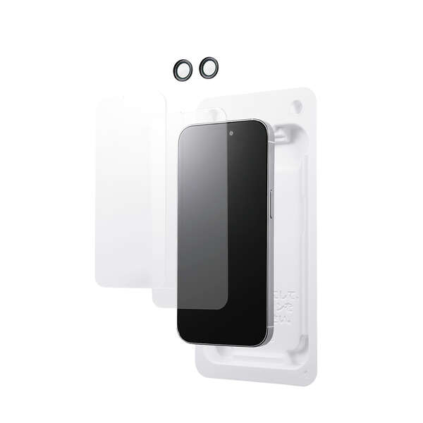 iPhone 17e/16e ガラスフィルム 高透明 簡単貼付ツール レンズガラス