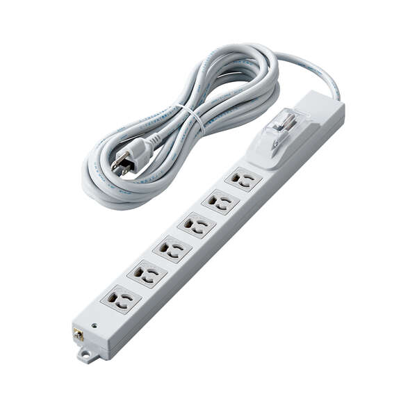 6口3極過電流ブレーカー付きタップ - T-H0750OCPR