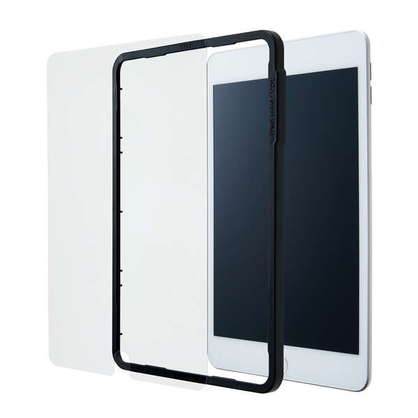 iPad mini 4(2017/2015)、iPad mini(2019)用ガイド付ガラスフィルム