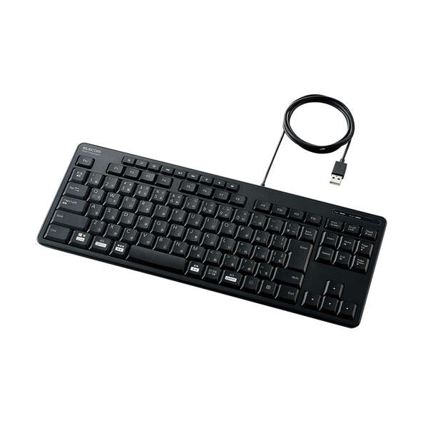 有線静音コンパクトキーボード - TK-FCM113SKBK
