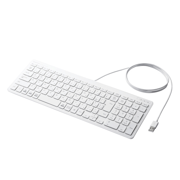 有線超薄型コンパクトキーボード - TK-FCP097WH
