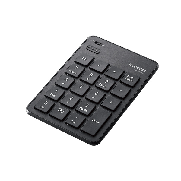 Bluetooth(R)薄型テンキーパッド - TK-TBP020BK