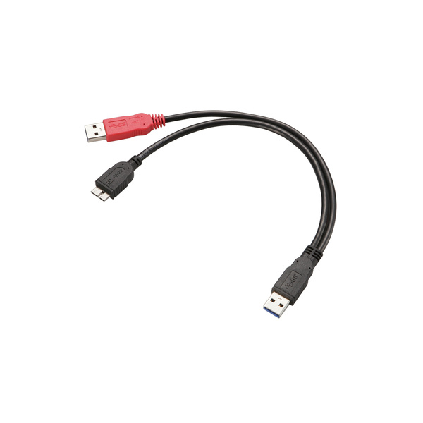 ダブルパワーUSB3.0ケーブル - USB3-AAMB5DPBK