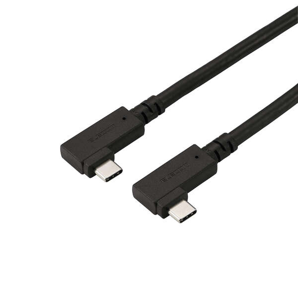 USB Type-C(TM)ケーブル やわらか両端L字タイプ - USB4-CLLEY10NBK