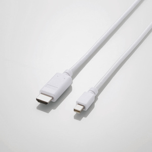 ELECOM Cavo Mini DisplayPort A HDMI 2m Bianco AD-MDPHDMI20WH - Collegamento Da PC A Monitor/TV, Full HD