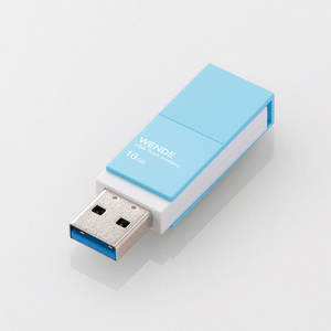 回転式USBメモリ(ブルー)16GB(MF-RMU3A016GBU)