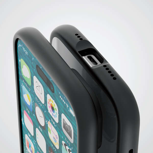 iPhone 15 TOUGH SLIM LITE フレームカラー 極み - PMCA23ATSLFCKBK