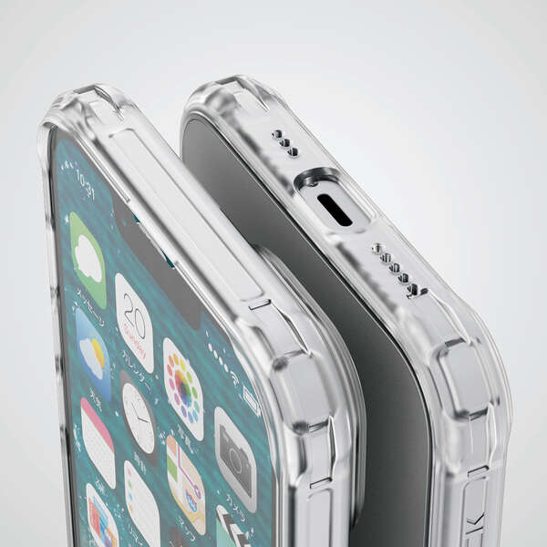 iPhone 14 ZEROSHOCK シルキークリア ガラスフィルム付き