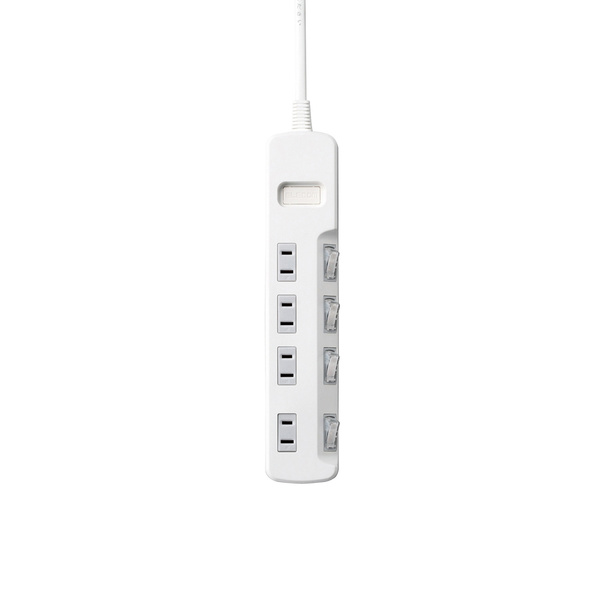 個別スイッチ付 雷ガードタップ - T-K5A-2425WH