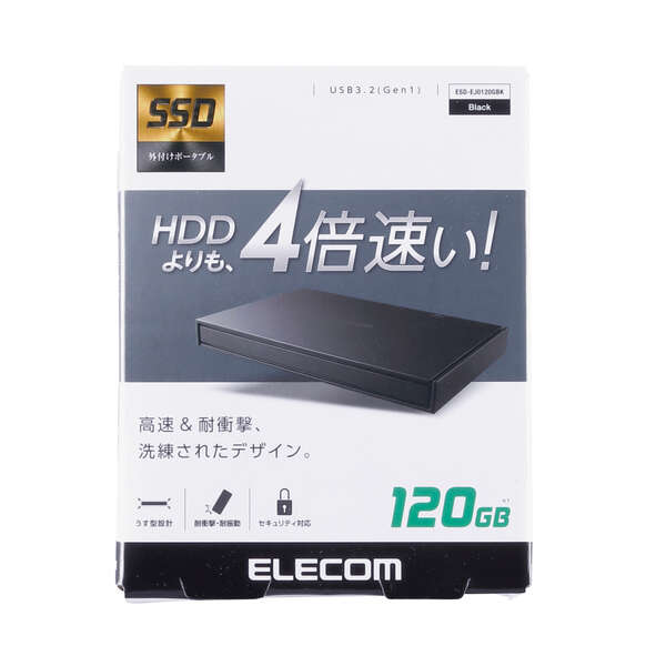 ELECOM ポータブルSSD 250GB ESD-EJ0250GBK