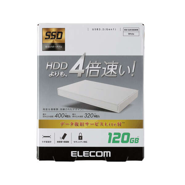 外付けポータブルSSD - ESD-EJ0120GWHR