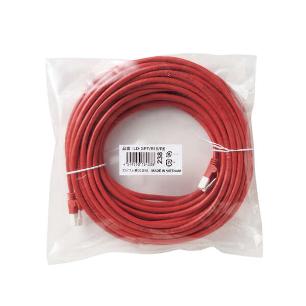 エレコム Cat6 LANケーブル 15m（レッド） LD-GPT R15 RS - ケーブル