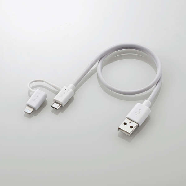 Lightning変換アダプタ付microUSBケーブル