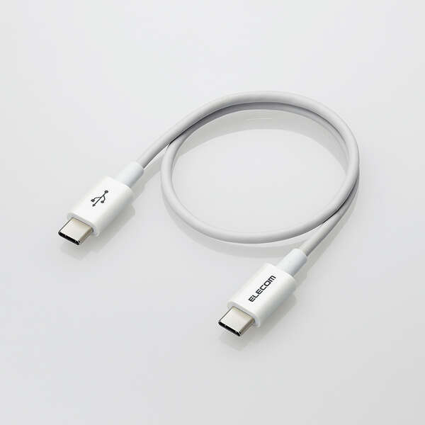 USB2.0ケーブル(認証品、C-C、やわらか耐久、USB PD対応) - MPA-CCYS03NWH