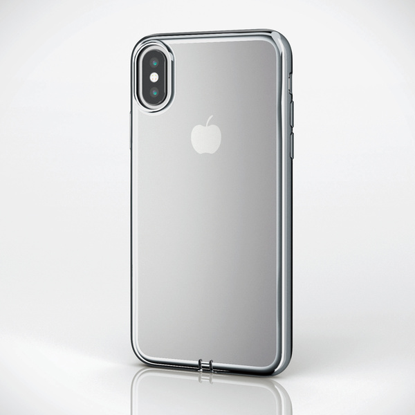 iPhone XS用ソフトケース/極み/サイドメッキ - PM-A18BUCTMSV