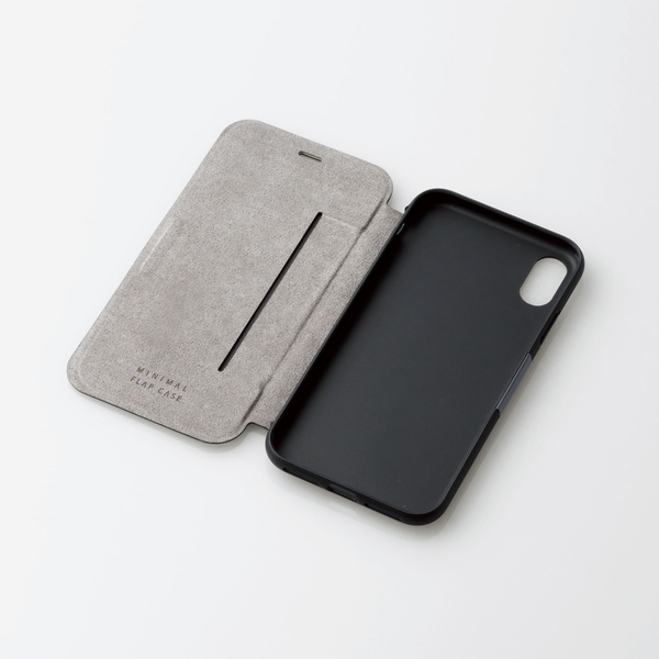 iPhone XR用ソフトケース/フラップ付 - PM-A18CUCFBK