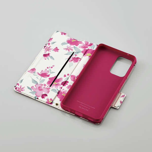 Galaxy A52 5G ソフトレザーケース UltraSlim Flowers 磁石付き 手帳型