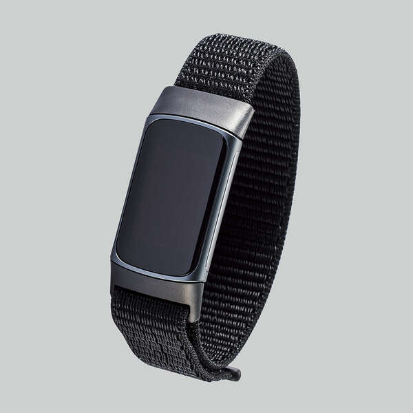 Fitbit Charge 5用 ファブリックバンド ブラック - SW-FI221BDNYBK