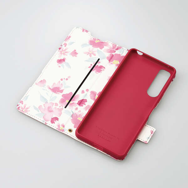 Xperia 5 IV ソフトレザーケース 薄型 磁石付 フラワーズ - PM