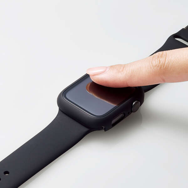 Apple Watch 44mm用フルカバーケース プレミアムゴリラガラス 高透明