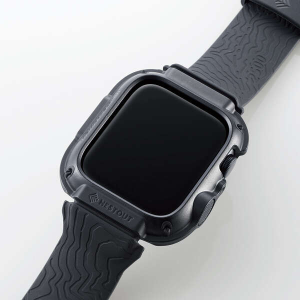 Apple Watch45mm用NESTOUT WALK バンパーバンド一体型 AW-21ABBNESTBK