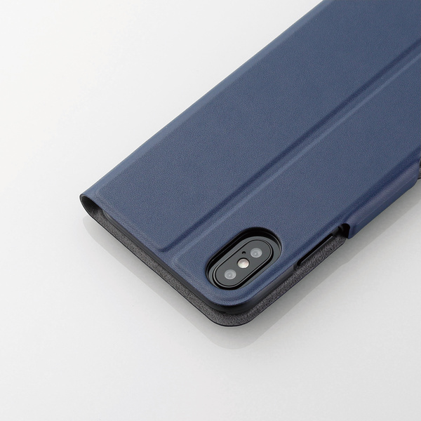iPhone X用ソフトレザーカバー/薄型/窓付/磁石付 - PM-A17XPLFWTNV
