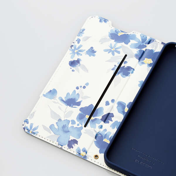 AQUOS wish2 ソフトレザーケース 薄型 磁石付き フラワーズ - PM