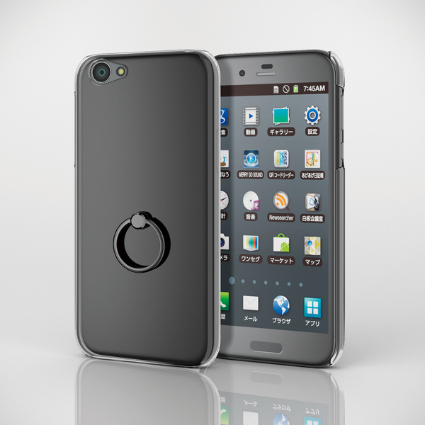 AQUOS R用シェルカバー/リング付き - PM-SH03JPVRSBKC