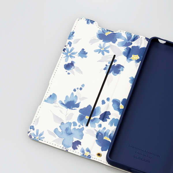 Xperia 5 IV ソフトレザーケース 薄型 磁石付 フラワーズ - PM-X224PLFUJNV
