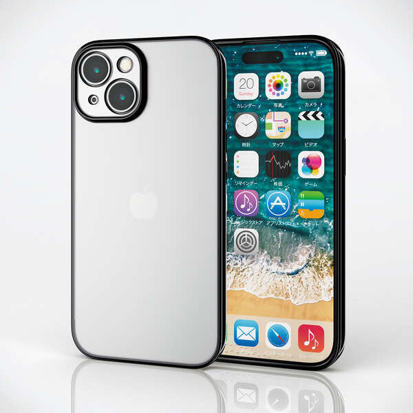 iPhone 15 ソフトケース 極み メタリック - PMCA23AUCTMKBK