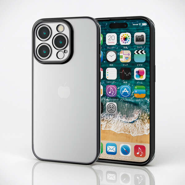 iPhone 15 Pro ソフトケース 極み メタリック - PMCA23CUCTMKBK